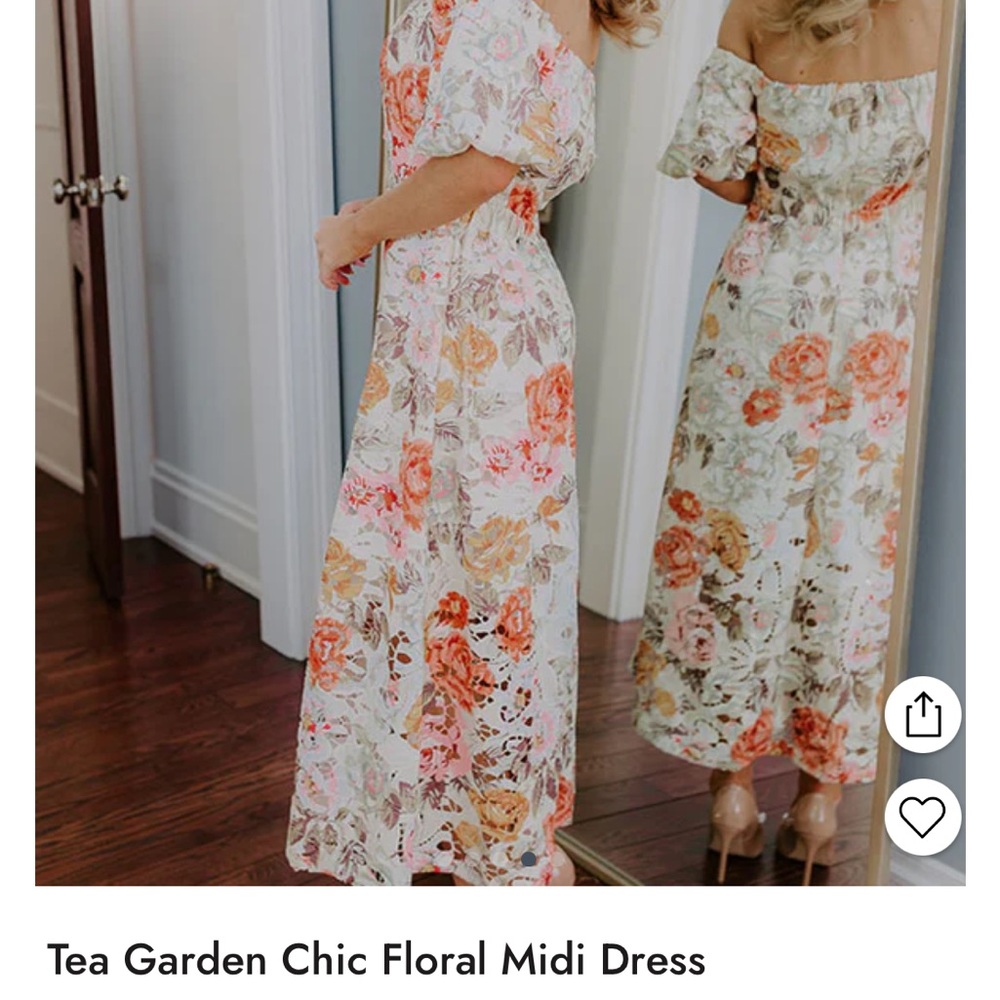 Impressions Floral Off-Shoulder Maxi Dress